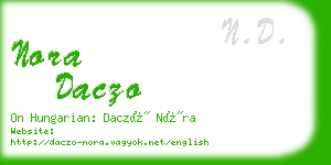 nora daczo business card